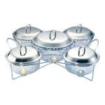 Food Warmer With Glass Dish 5 pcs