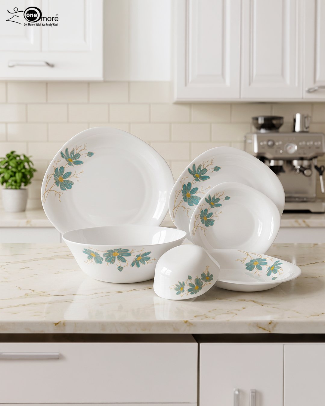 1 Floral Delight Opal Dinner Set - Image 1