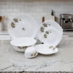 Floral Elegance Opal Dinner Set