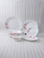 Elegant Floral Square Opal Dinner Set - Image 5