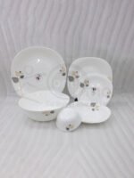 Modern Leaf Design Opal Dinner Set - Image 4