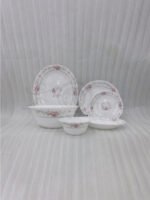 "Rosé Grace" 26-Piece Premium Opalware Dinner Set Classic Floral Charm for a Timeless Dining Experience - Image 5