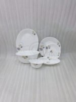 26-Piece Opalware Dinner Set – Elegant Leaf Design | Microwave & Dishwasher Safe - Image 5