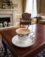 12-Piece Timeless Luxury Lace-Patterned Cup & Saucer Set