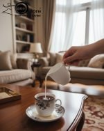 Elegant 12-Piece Cup and Saucer Set