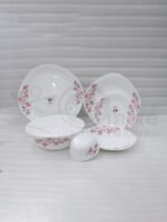 Pink Petal Bloom Dinnerware Set – 26 Pieces - Image 5