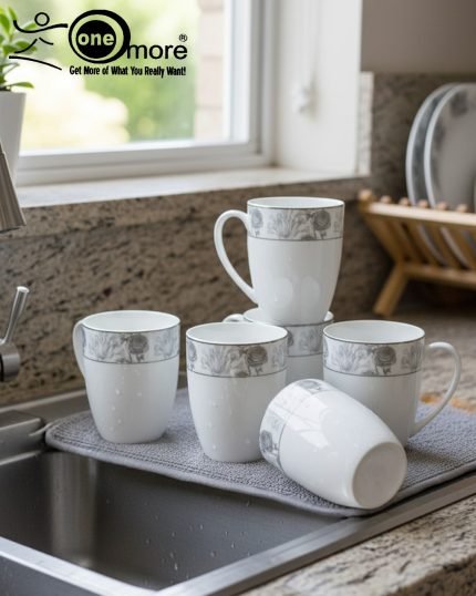Luxurious 6-Piece Super Bone Mug Set