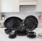 Luxury Black Dinnerware Set