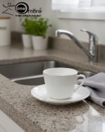 Silver Rim 12-Piece Cup & Saucer Set