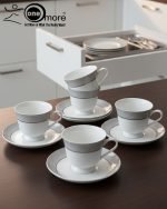 12-Piece Timeless Luxury Lace-Patterned Cup & Saucer Set