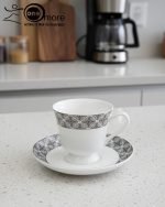 12-Piece Timeless Luxury Lace-Patterned Cup & Saucer Set