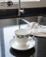 12-Piece Timeless Luxury Lace-Patterned Cup & Saucer Set