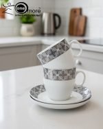 Elegant 12-Piece Cup and Saucer Set