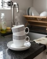 Elegant 12-Piece Cup and Saucer Set