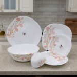 Elegant Floral Dinnerware Set – 26 Pieces  Description: