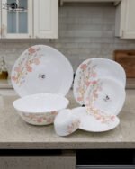 Elegant Floral Dinnerware Set – 26 Pieces Description:
