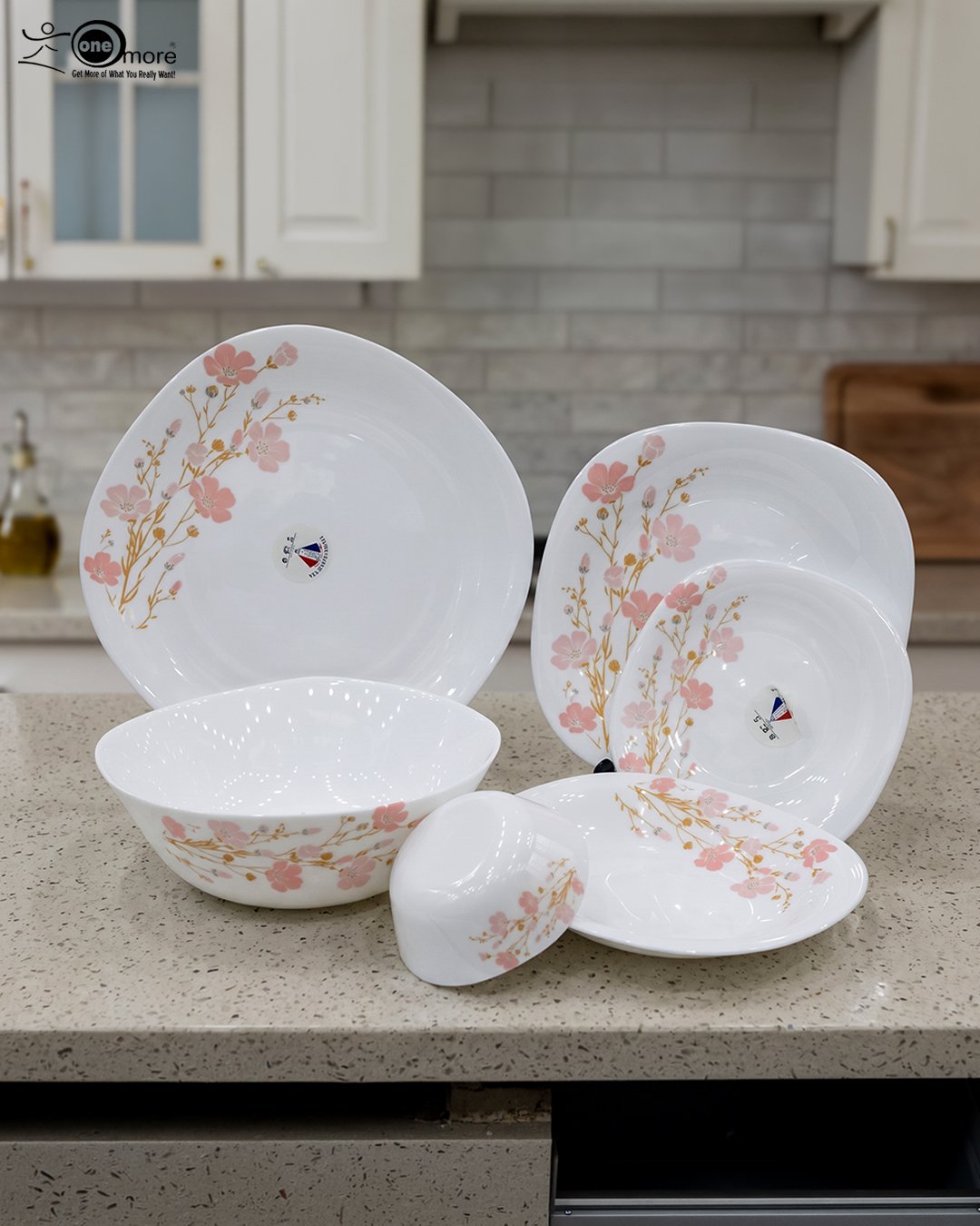 3 Elegant Floral Dinnerware Set – 26 Pieces Description: - Image 1