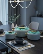 Elegant Marble & Wood Finish 3-Piece Insulated Hotpot Set - Image 10