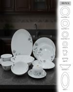 Elegant Floral Opal Dinnerware Set - Image 5
