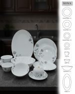 Elegant Floral Opal Dinnerware Set - Image 4