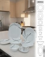 Modern Wave Opal Dinnerware Set - Image 5