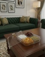 Crystal-Cut Multipurpose Snack Tray with Lid – 4 Section Compartment - Image 3