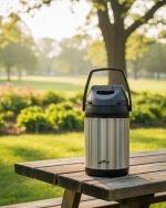 Premium Stainless Steel Airpot Thermos – Vacuum Insulated Pump Flask with Rotating Base for Coffee & Tea (Available in 3L, 3.5L & 4L) - Image 2