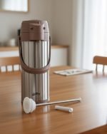 Premium 1.9L Stainless Steel Airpot Thermal Flask – Pump Action Vacuum Jug for Tea, Coffee & Water (Available in Green, Grey, Brown) - Image 6