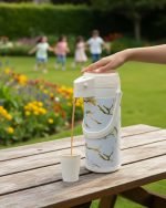 Luxury Marble Series Airpot Thermos – 1.9 Liter Vacuum Flask with Glass Liner & Pump Action (White, Grey, Coffee) - Image 6