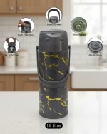 Luxury Marble Series Airpot Thermos – 1.9 Liter Vacuum Flask with Glass Liner & Pump Action (White, Grey, Coffee)