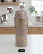 Luxury Marble Series Airpot Thermos – 1.9 Liter Vacuum Flask with Glass Liner & Pump Action (White, Grey, Coffee) - Image 7