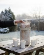 Premium 3-Liter Floral Airpot Thermos Flask – Pump Action Vacuum Dispenser with Glass Liner & Rotating Base (Available in Brown, Blue, Green) - Image 2