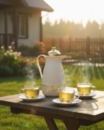 Premium 1-Liter Vacuum Thermos Flask with Glass Liner & Gold Accents – (Available in Dark Grey, Grey, White) - Image 6