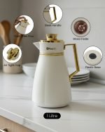 Premium 1 Litre Insulated Flask – Elegant Design with Glass Lining New Style - Image 4