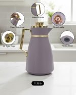 Premium 1 Litre Insulated Flask – Elegant Design with Glass Lining New Style