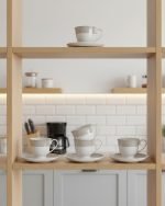 Modern Silver-Patterned Tea Cups Set - Image 3