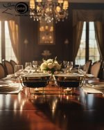 Luxury Black & Gold Ceramic Chafing Dish