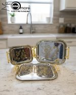 Luxury 3-Piece Silver & Gold Serving Tray Set