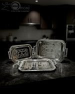 Luxury 3-Piece Silver & Gold Serving Tray Set