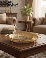 Luxury Ornate Gold Mirrored Serving and Centerpiece Tray