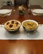 Luxury Black & Gold Ceramic Chafing Dish