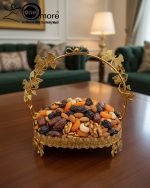 Luxury Gold-Plated Floral Serving Tray