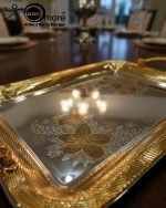 Luxury 3-Piece Silver & Gold Serving Tray Set