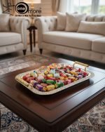 Luxury 3-Piece Silver & Gold Serving Tray Set