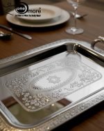 Luxury 3-Piece Silver & Gold Serving Tray Set