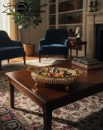 Elevate your home décor and entertaining with this exquisite, ornate gold serving tray. This luxurious decorative metal platter instantly transforms any surface into a dazzling display. Crafted in an opulent Victorian-style with intricate filigree detailing, this piece is the ultimate home accent for those who value timeless glamour.