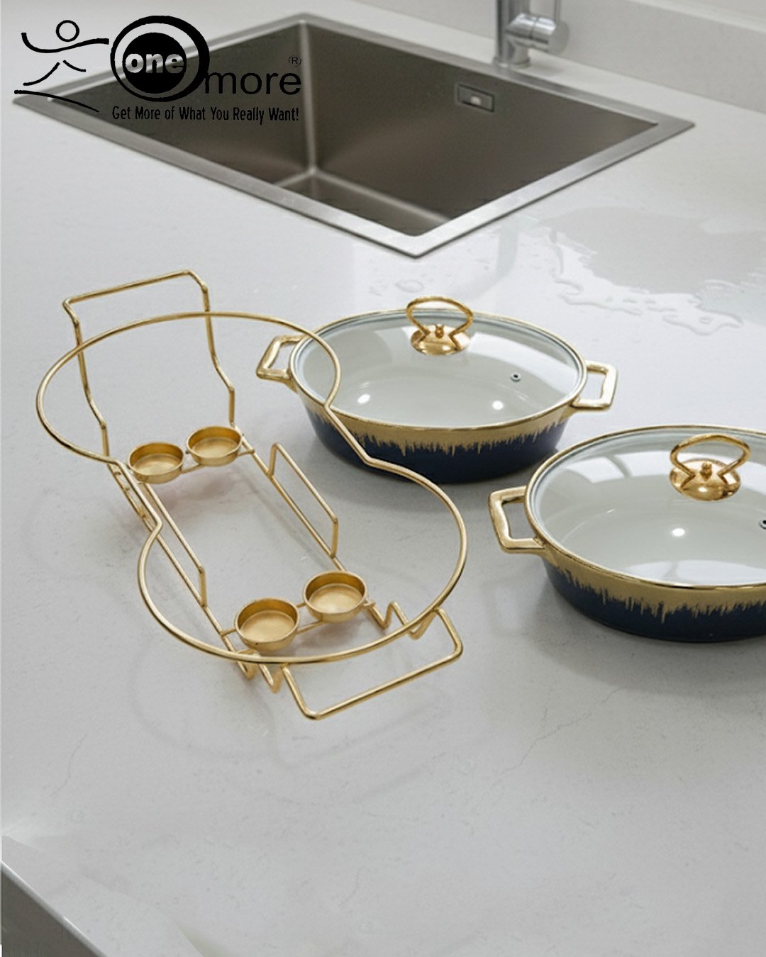 Luxury Black & Gold Ceramic Chafing Dish Luxury Black & Gold Ceramic Chafing Dish