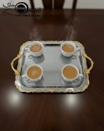 Luxury 3-Piece Silver & Gold Serving Tray Set