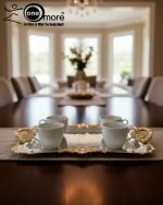 Luxury 3-Piece Silver & Gold Serving Tray Set