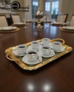 Luxury 3-Piece Silver & Gold Serving Tray Set